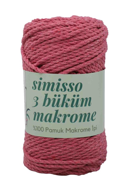 SİMİSSO - Хлопковый шнур Rüya для макраме 250гр./розовый