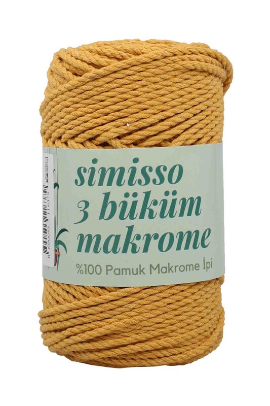 SİMİSSO - Хлопковый шнур Rüya для макраме 250гр./горчичный 