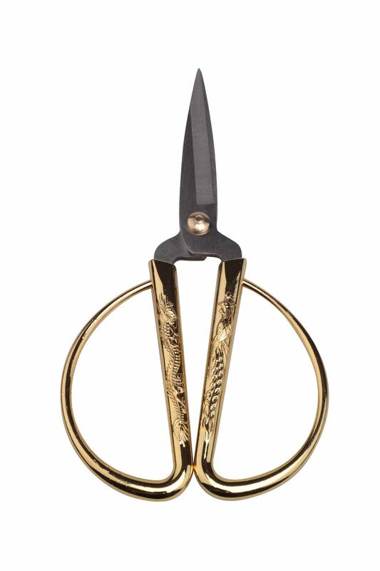 SİMİSSO - Антикварные ножницы K-43| золотой 