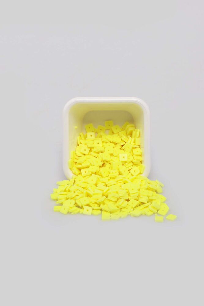 Плоские бусины SIMISSO 5 мм/неоново-желтый