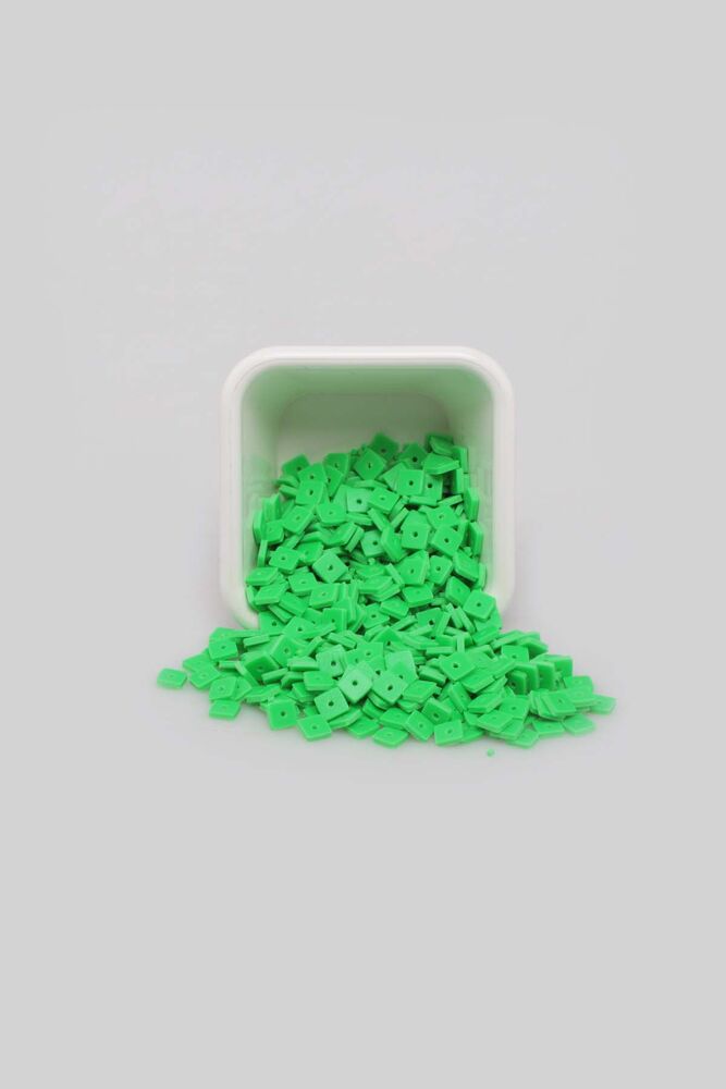 Плоские бусины SIMISSO 5 мм/неоново-зеленый