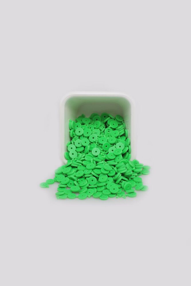 Плоские бусины SIMISSO 6 мм/неоново-зеленый