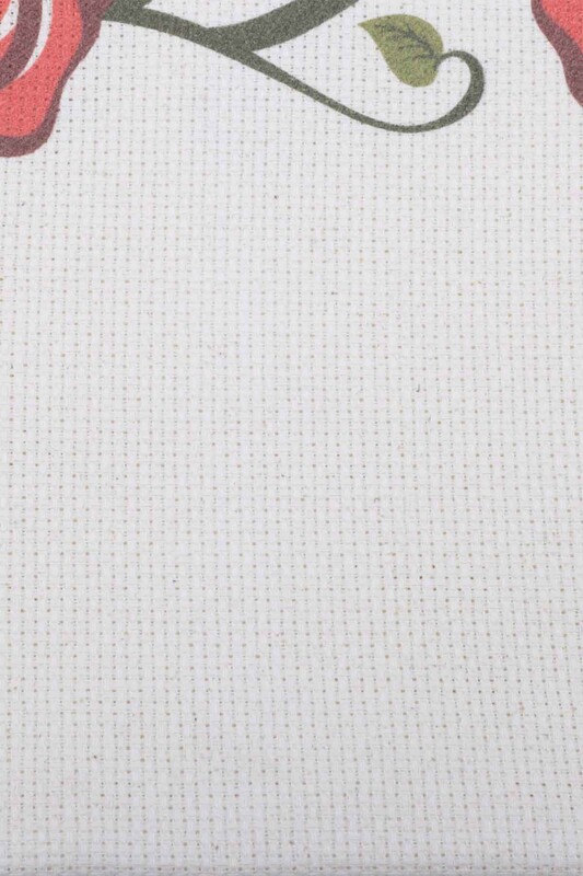 Льняной ажурный молитвенный коврик для вышивания 500|красный - Thumbnail
