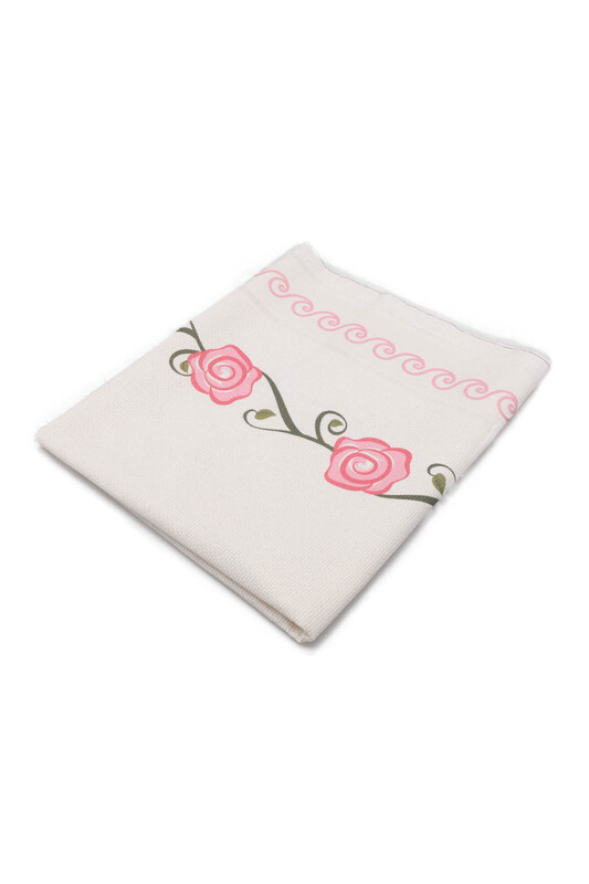 Льняной ажурный молитвенный коврик для вышивания 500|розовый - Thumbnail
