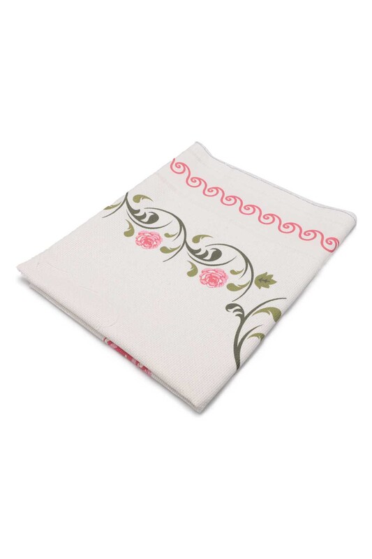 Льняной ажурный молитвенный коврик для вышивания 501|розовый - Thumbnail