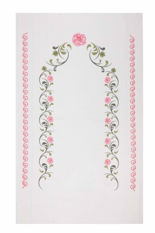 Льняной ажурный молитвенный коврик для вышивания 501|розовый - Thumbnail