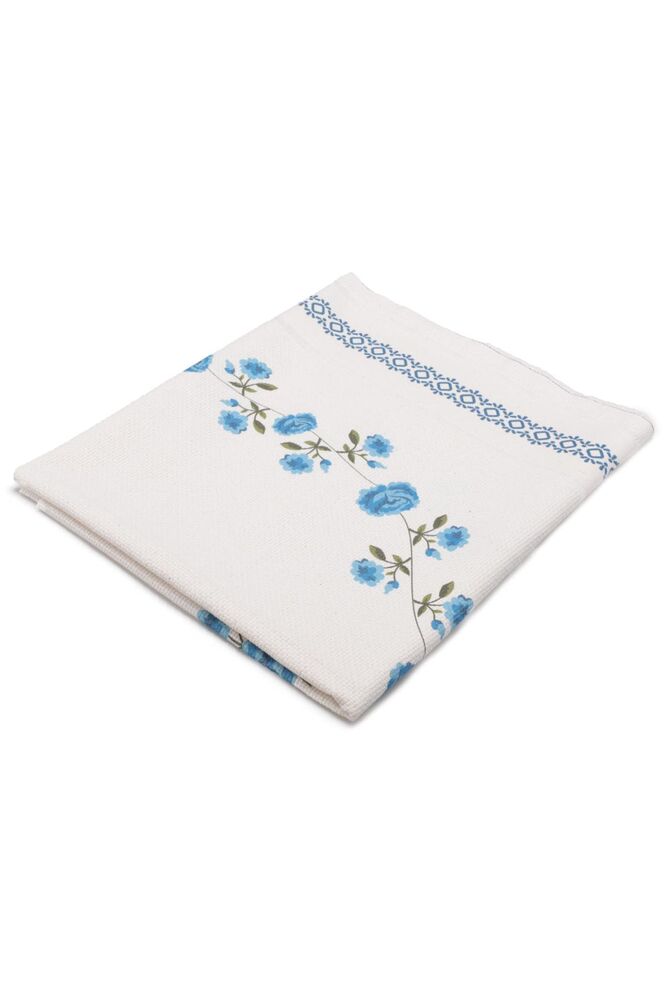 Льняной ажурный молитвенный коврик для вышивания 502|голубой
