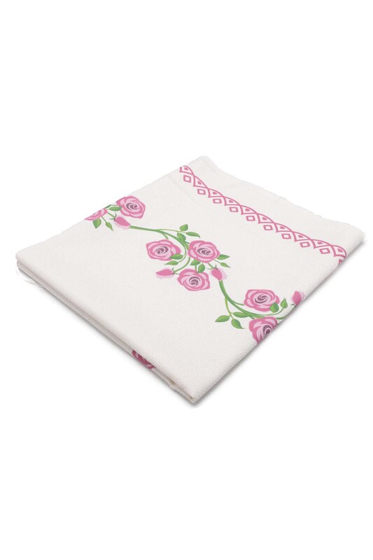 Льняной ажурный молитвенный коврик для вышивания 503|фиолетовый - Thumbnail