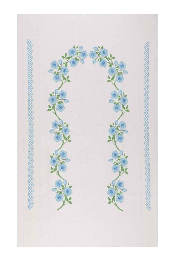 Льняной ажурный молитвенный коврик для вышивания 503|голубой 