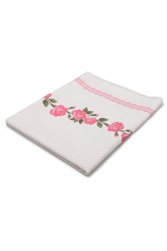 Льняной ажурный молитвенный коврик для вышивания 504|розовый - Thumbnail