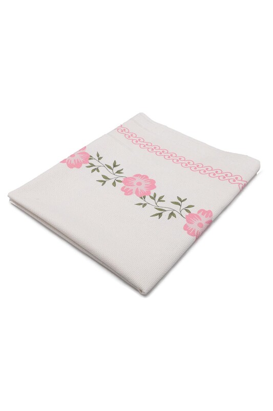 Льняной ажурный молитвенный коврик для вышивания 505|розовый - Thumbnail