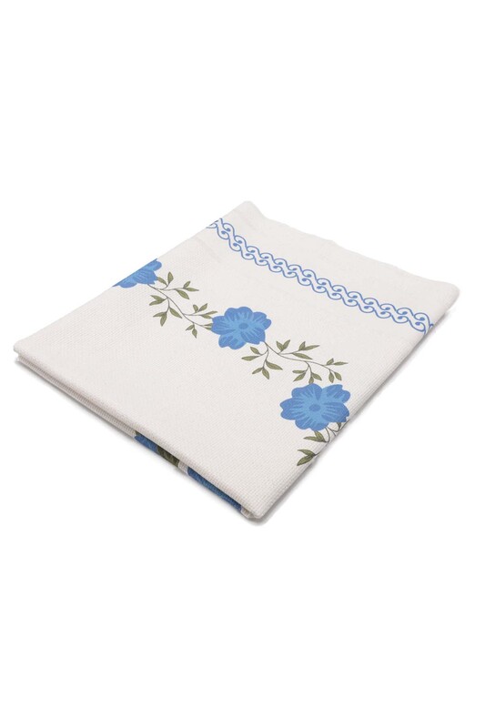 Льняной ажурный молитвенный коврик для вышивания 505|голубой - Thumbnail