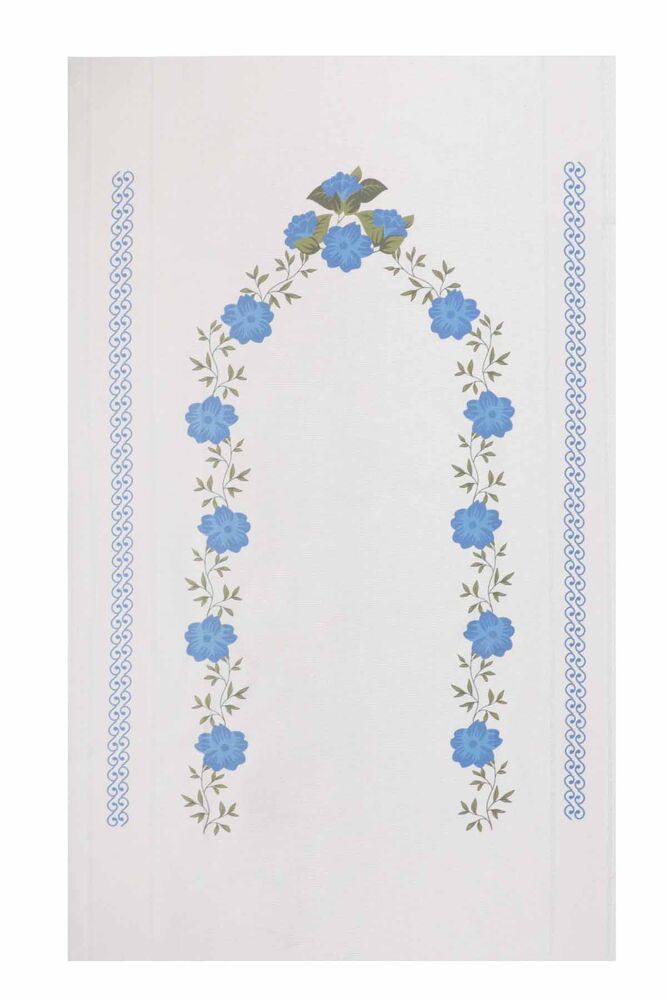 Льняной ажурный молитвенный коврик для вышивания 505|голубой
