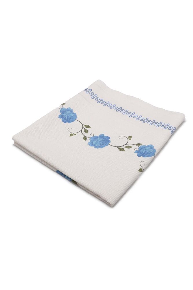 Льняной ажурный молитвенный коврик для вышивания 506|голубой