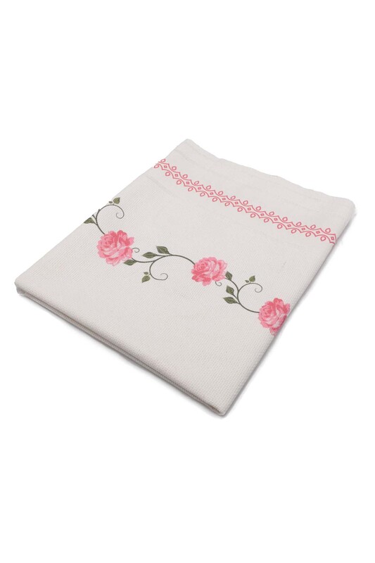 Льняной ажурный молитвенный коврик для вышивания 506|розовый - Thumbnail