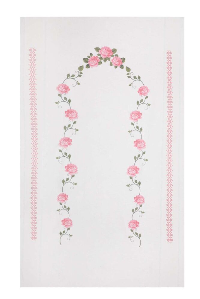 Льняной ажурный молитвенный коврик для вышивания 506|розовый