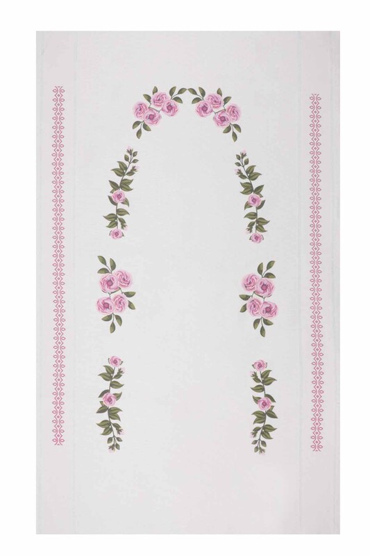 SİMİSSO - Льняной ажурный молитвенный коврик для вышивания 509|фиолетовый