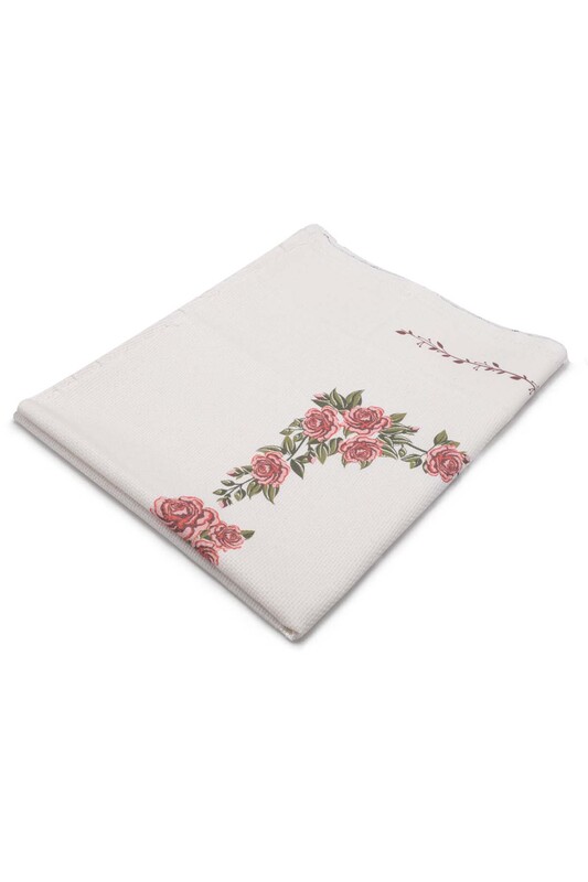 Льняной ажурный молитвенный коврик для вышивания 510 | красный - Thumbnail