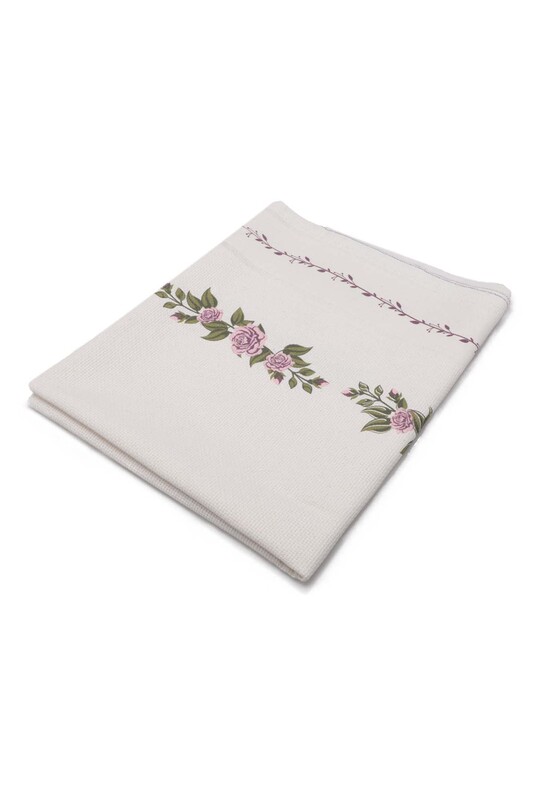 Льняной ажурный молитвенный коврик для вышивания 510 | фиолетовый - Thumbnail