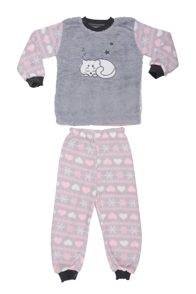 Детская пижама с принтом/серый 