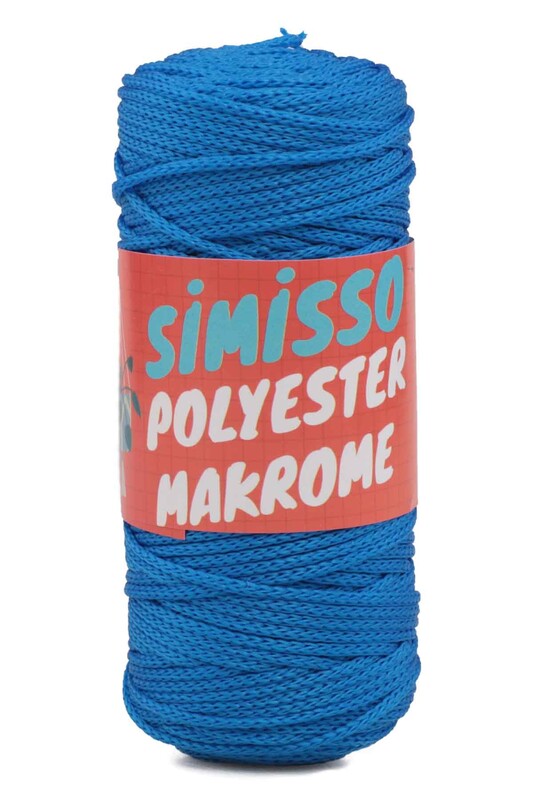 SİMİSSO - Пряжа для макраме из полиэстера 100гр./сакс-синий