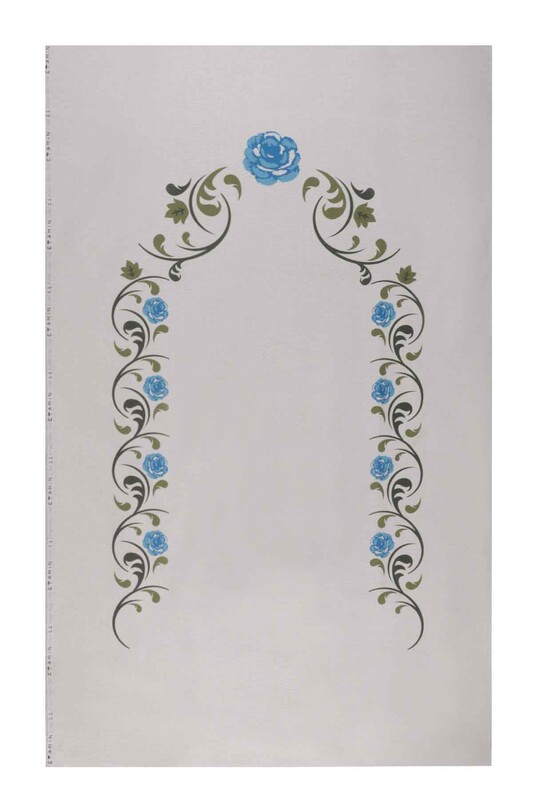Молитвенный коврик для вышивания 501|голубой-кремовый - Thumbnail