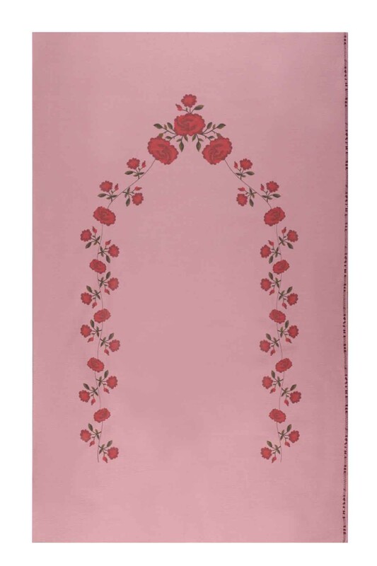 Молитвенный коврик для вышивания 502|красный-пудровый - Thumbnail