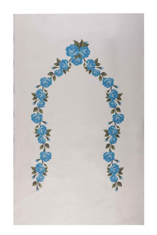SİMİSSO - Молитвенный коврик для вышивания 504|голубой-кремовый