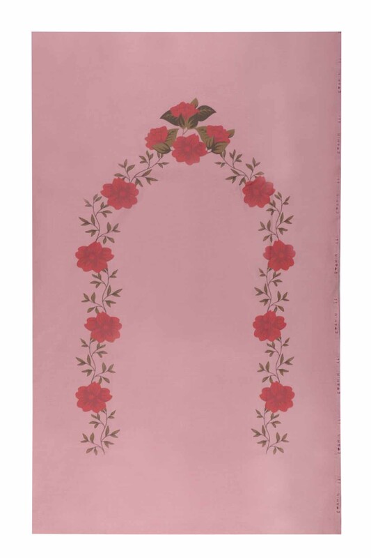 SİMİSSO - Молитвенный коврик для вышивания 505|красный-пудровый