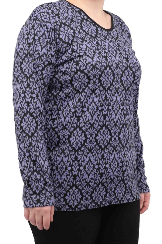 Блузка с принтом SIMISSO|фиолетовый - Thumbnail