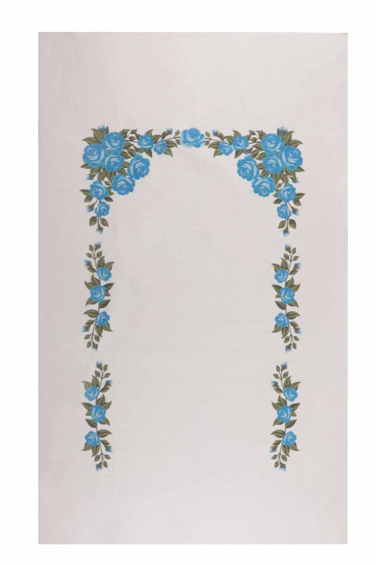 SİMİSSO - Молитвенный коврик для вышивания 507|голубой-кремовый