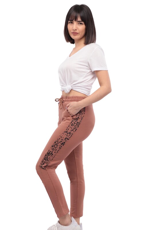 SİMİSSO - Спортивные штаны с леопардовым принтом/коричневый 