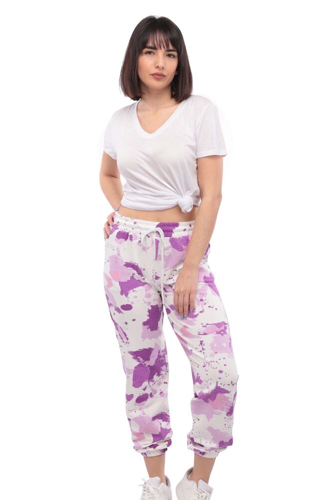 Спортивные штаны с принтом/фиолетовый 