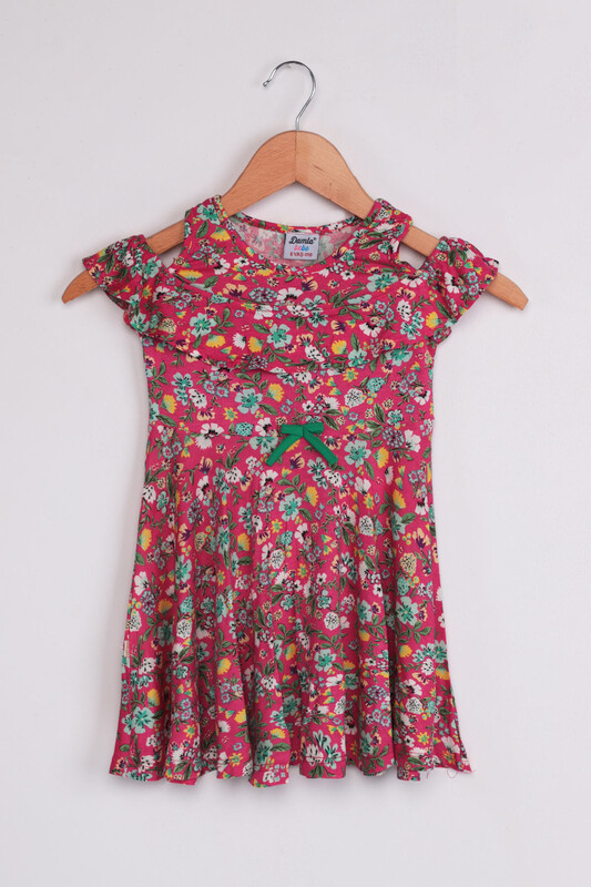SİMİSSO - Платье с открытыми плечами в цветочек/фуксия 