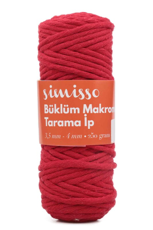 SİMİSSO - Пряжа-шнур для макраме SIMISSO/401 красный
