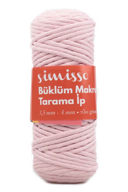 SİMİSSO - Пряжа-шнур для макраме SIMISSO/406 светло-розовый 