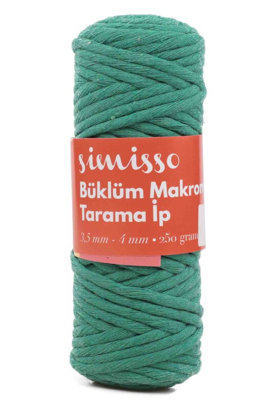SİMİSSO - Пряжа-шнур для макраме SIMISSO/801 тёмно-зелёный 