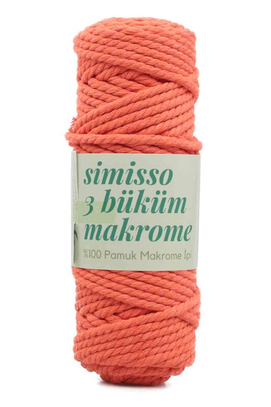 SİMİSSO - Хлопковый шнур для макраме 250гр./702 оранжевый