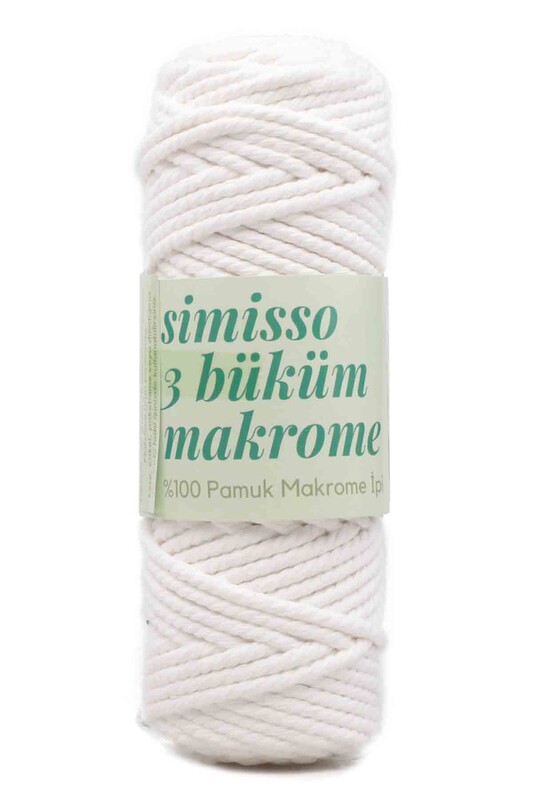 SİMİSSO - Хлопковый шнур для макраме 250гр./306 белый