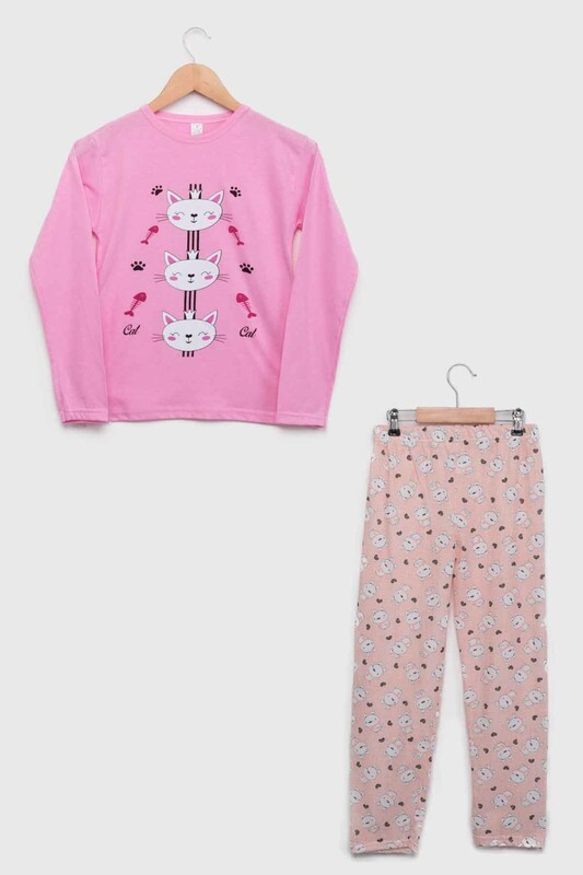 Пижама с принтом 1052/розовый - Thumbnail