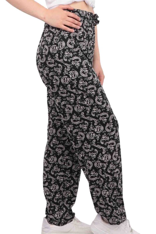Женские брюки с карманами 1015/чёрный - Thumbnail