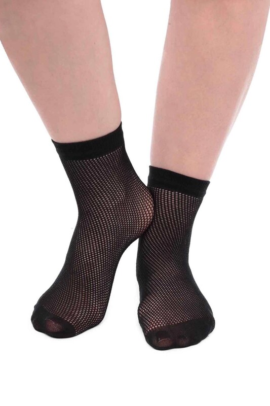 SİMİSSO - İtaliana File Kadın Soket Çorap | Siyah