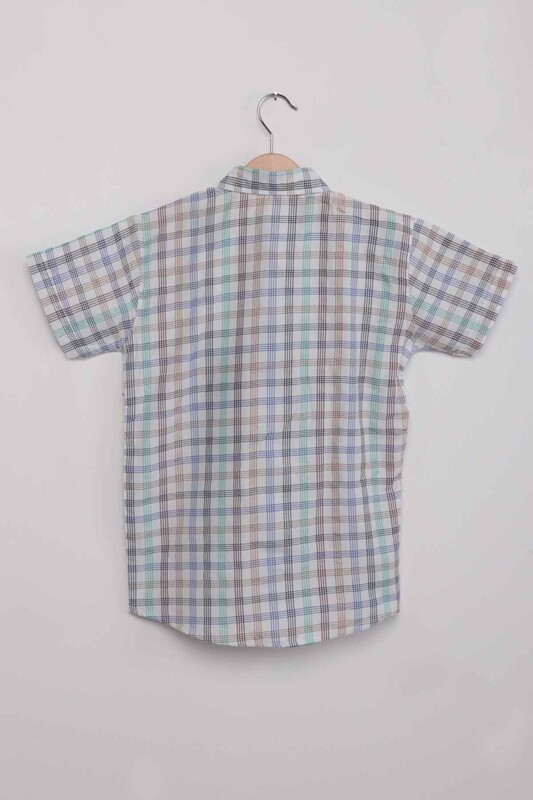 Рубашка в полоску/голубой - Thumbnail