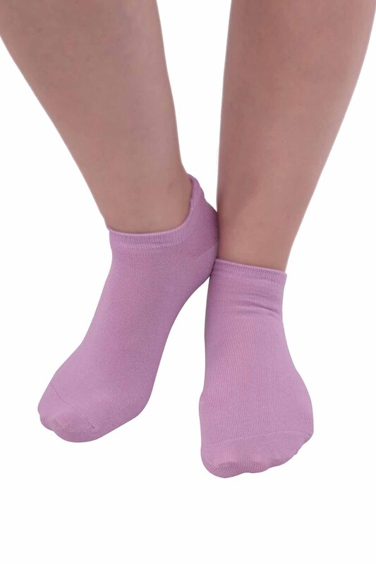 SİMİSSO - Meyve Desenli Kadın Soket Çorap | Lila