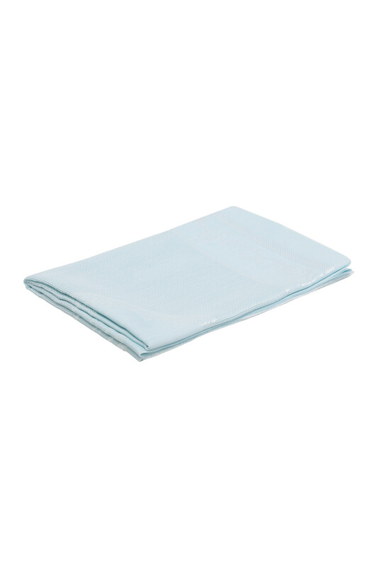 SİMİSSO - Linen Etamin İşlemelik Seccade Kumaşı | Bebe Mavi