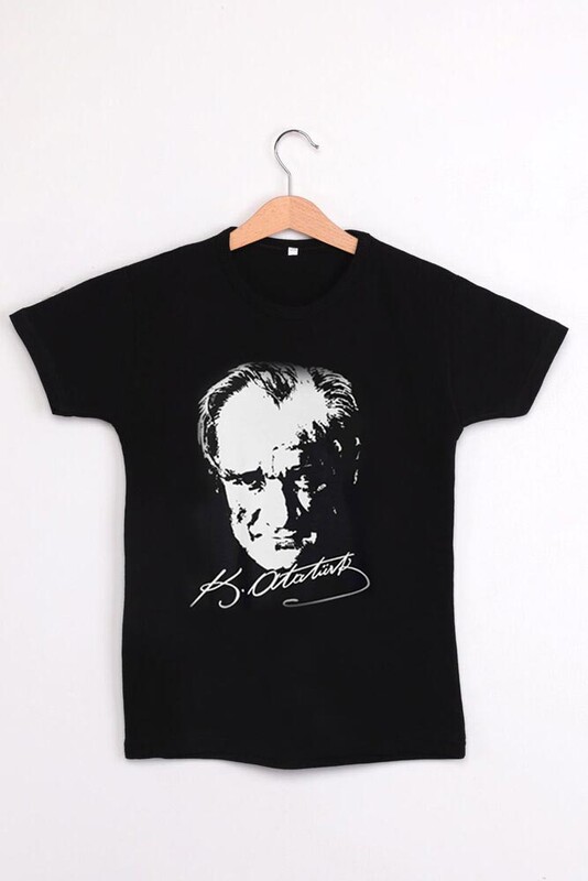 SİMİSSO - Atatürk Baskılı Tshirt 141 | Siyah