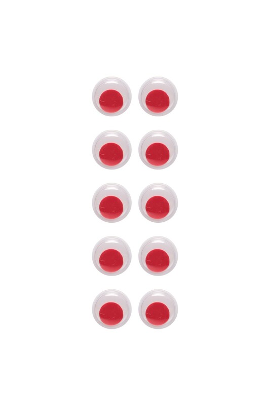 SİMİSSO - Amigurumi Oynar Göz 5 Çift 1,5 Cm Kırmızı