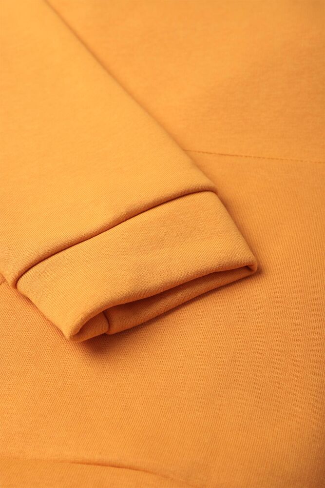Kanguru Cepli Kapşonlu Sweatshirt 8135 | Hardal