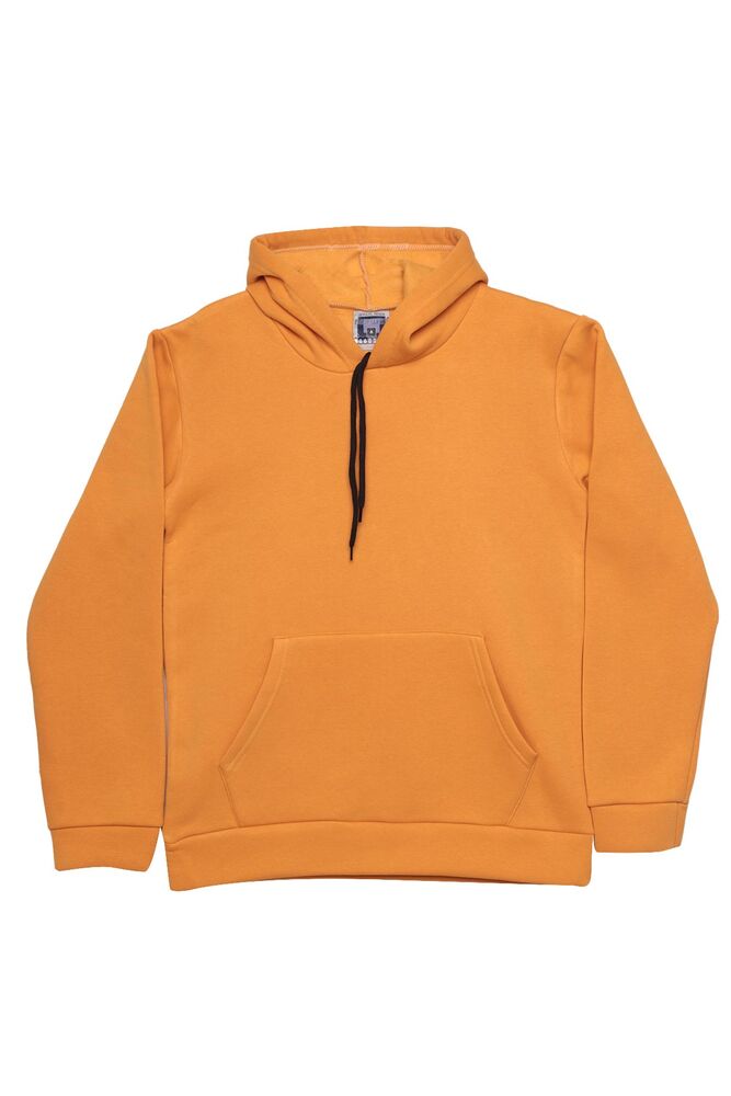 Kanguru Cepli Kapşonlu Sweatshirt 8135 | Hardal