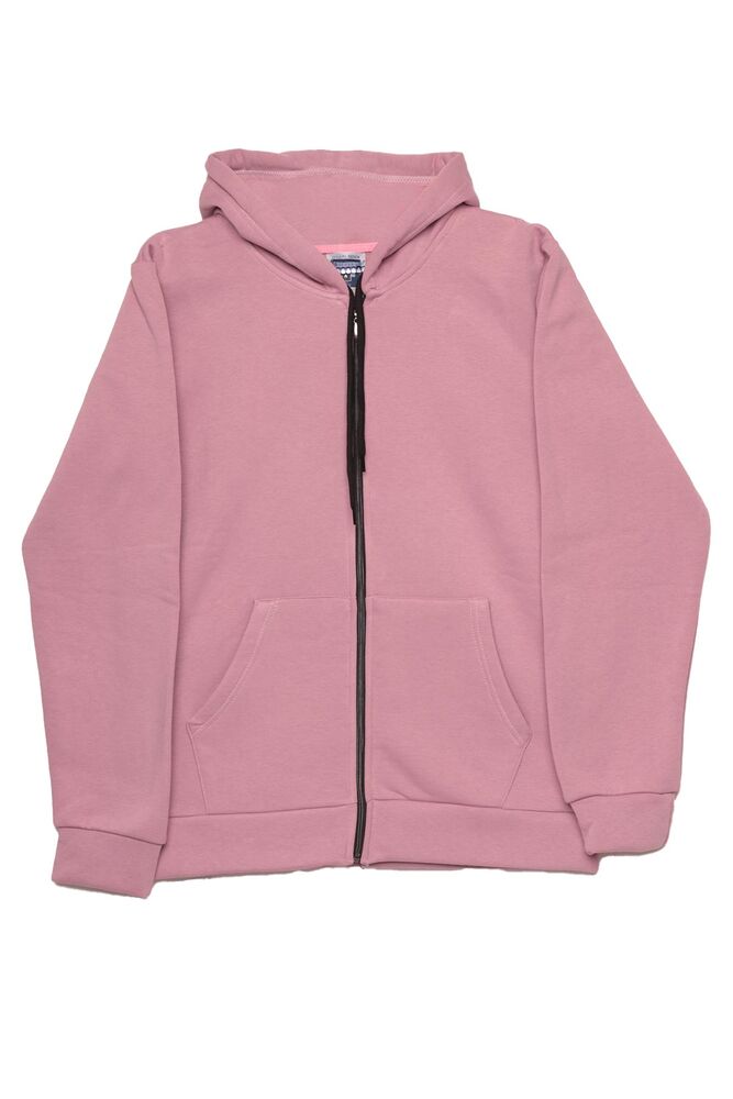 Kapşonlu Fermuarlı Sweatshirt | Lila